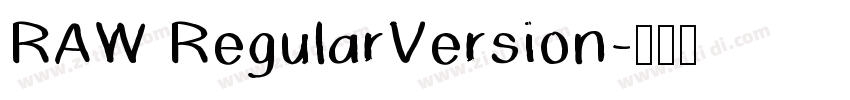 RAW RegularVersion字体转换